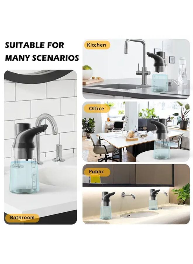 Black Automatic Soap Dispenser Smart Sensor Adjustable Modes IP65 For Kitchen Bathroom - Image 2